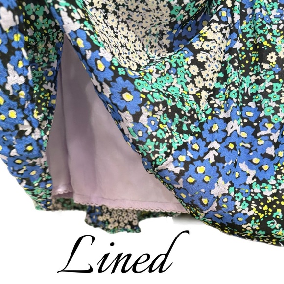 Anthropologie Maeve Cottage Floral Abstract Chiffon Skirt Women’s Sz L NWT $99 - Picture 8 of 14